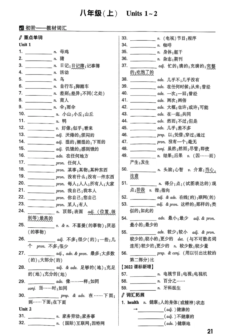 2026辽宁万唯试题研究（英语-3教材词句默写）_26《万唯中考试题研究》辽宁_2026《辽宁万唯试题研究》英语