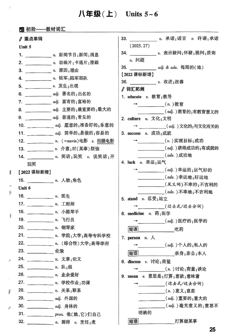 2026辽宁万唯试题研究（英语-3教材词句默写）_26《万唯中考试题研究》辽宁_2026《辽宁万唯试题研究》英语
