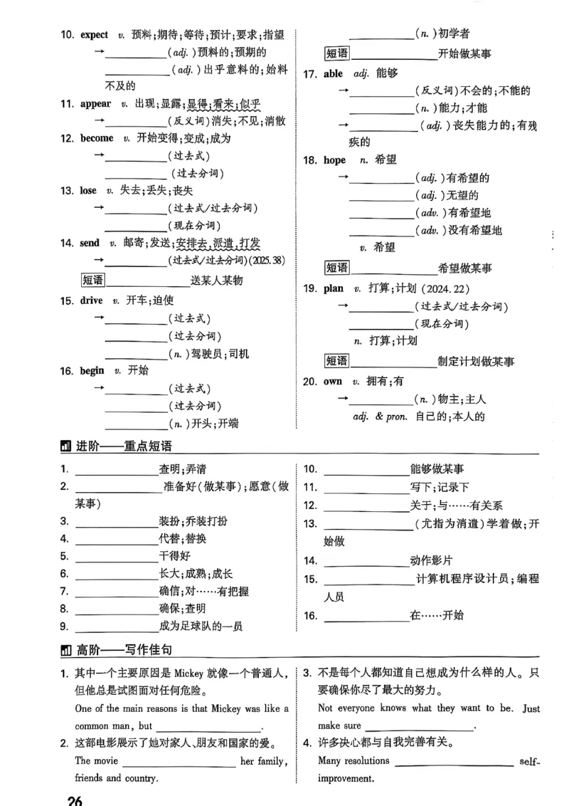 2026辽宁万唯试题研究（英语-3教材词句默写）_26《万唯中考试题研究》辽宁_2026《辽宁万唯试题研究》英语