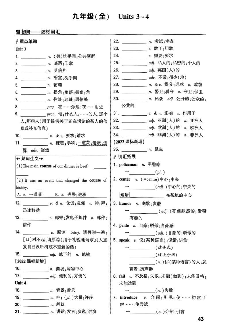 2026辽宁万唯试题研究（英语-3教材词句默写）_26《万唯中考试题研究》辽宁_2026《辽宁万唯试题研究》英语