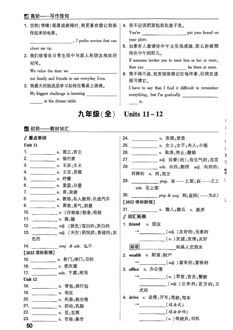 2026辽宁万唯试题研究（英语-3教材词句默写）_26《万唯中考试题研究》辽宁_2026《辽宁万唯试题研究》英语