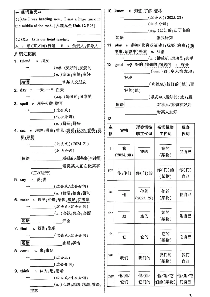 2026辽宁万唯试题研究（英语-3教材词句默写）_26《万唯中考试题研究》辽宁_2026《辽宁万唯试题研究》英语