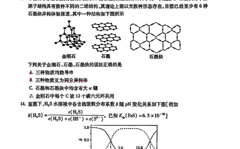 化学试卷_2025年1月_250123安徽省蚌埠市2025届高三上学期第一次教学质量检查考试（1月）（全科）_安徽省蚌埠市2025届高三上学期第一次教学质量检查考试（1月）化学