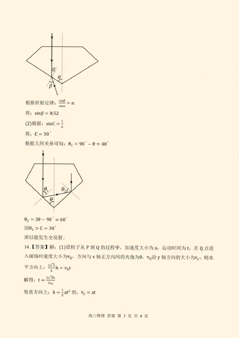 2026届云南省丽江地区中学等学校高三上学期阶段性教学水平诊断检测（一）物理试题（含答案）_2025年8月_250813云南省临沧地区中学2026届高三上学期入学模拟检测