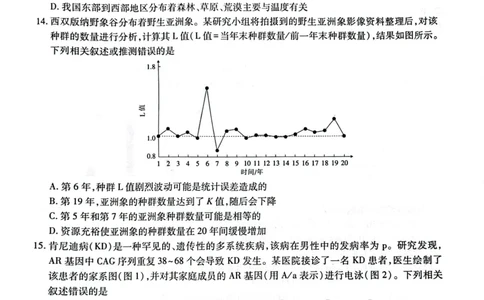 2025届河南省名校学术联盟高三下学期模拟冲刺生物试题（四）_2025年3月_250331名校学术联盟&middot;高考模拟信息卷&冲刺卷&预测卷（全科）