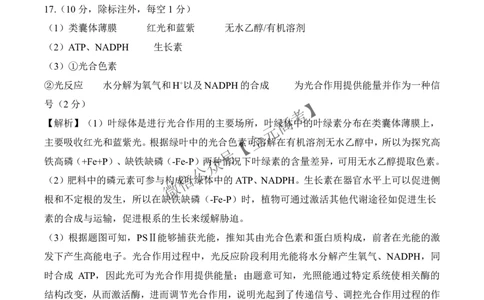 二轮二A卷生物学答案_2025年4月_2504252025届河南省百师联盟高三下学期4月二轮复习联考_生物
