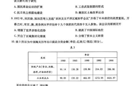 上进联考2025-2026学年新高三秋季入学摸底考试历史_2025年8月_250830广东省上进联考2025-2026学年新高三秋季入学摸底考试（全科）