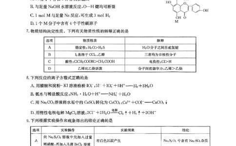 2025届九师联盟高三上学期1月期末化学试题_2025年1月_250123九师联盟2025届高三1月质量检测G（1.22-23）（全科）_2025届九师联盟高三上学期1月期末化学试题+答案（S-G）