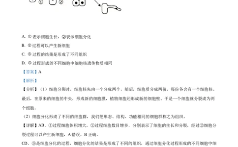 精品解析：河北省石家庄市2022年会考生物试题（解析版）_中考真题_8.生物中考真题2015-2024年_2022年全国中考生物114份14