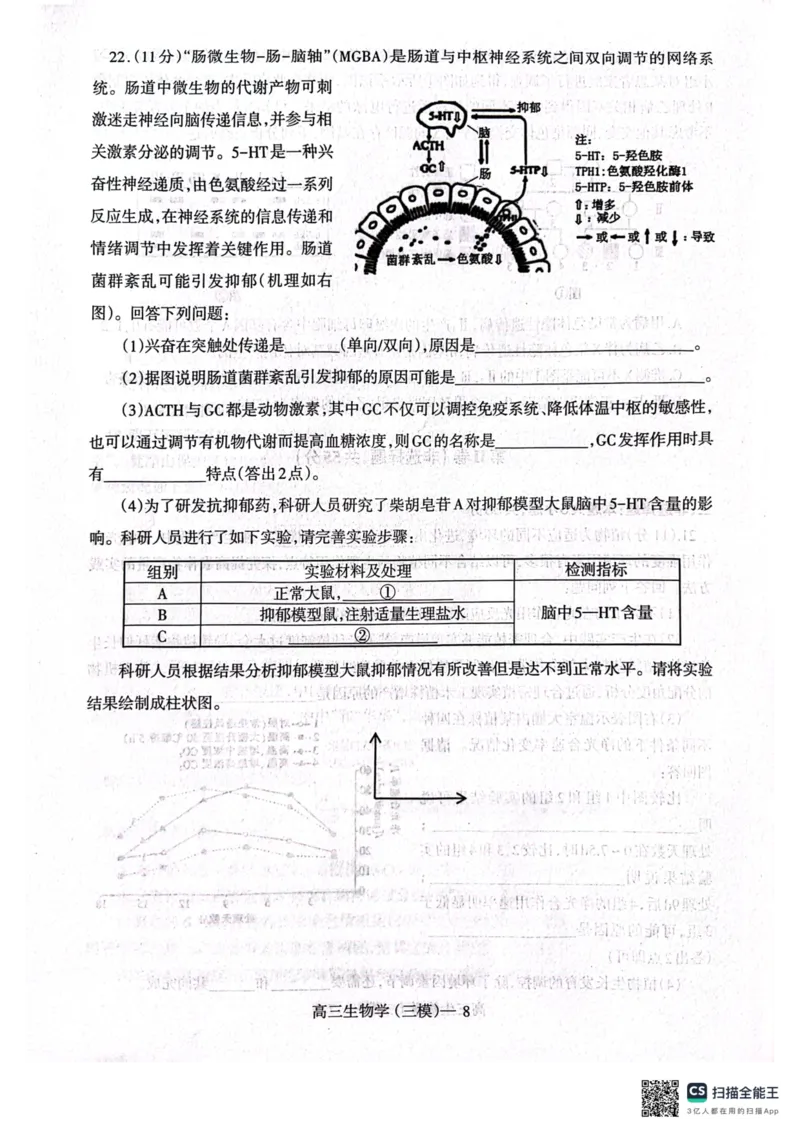 2025届辽宁省辽南协作体高三下学期第三次模拟生物试卷_2025年5月_0519辽宁省辽南协作体2024-2025学年高三下学期第三次模拟考试_2025届辽宁省辽南协作体高三下学期第三次模拟生物试卷