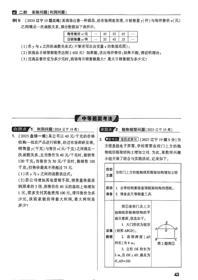 2026辽宁万唯试题研究（数学-1分层精讲本）_26《万唯中考试题研究》辽宁_2026《辽宁万唯试题研究》数学