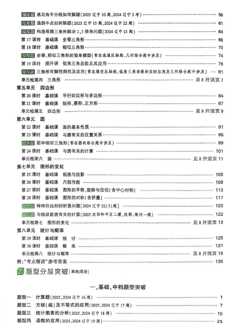 2026辽宁万唯试题研究（数学-1分层精讲本）_26《万唯中考试题研究》辽宁_2026《辽宁万唯试题研究》数学