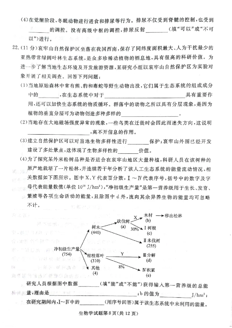 2025年辽宁名校联盟高三生物试卷-3月_2025年3月_250305辽宁名校联盟2025届高三下学期3月联考（全科）_辽宁省名校联盟2024-2025学年高三下学期3月份联合考试生物