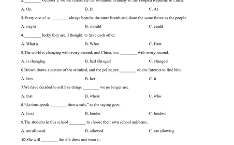 精品解析：湖南省株洲市2019年中考英语试题（原卷版）_中考真题_3.英语中考真题2015-2024年_2019年全国中考YINGYU148份_2019年中考真题精品解析英语（湖南株洲卷）精编word版