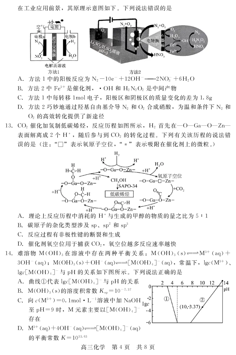 202504高三第二次调研（化学）_2025年4月_250427河北省NT20名校联合体高三年级第二次调研考试（全科）_NT20名校联合体高三年级第二次调研考试化学