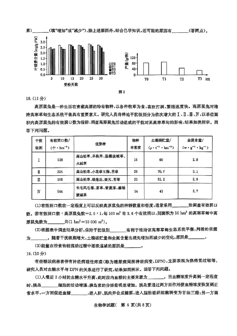 华大新高考联盟2025届高三4月教学质量测评生物_2025年4月_250428湖北省华大新高考联盟2025届高三4月教学质量测评（全科）_华大新高考联盟2025届高三4月教学质量测评生物