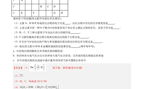 题型04物质结构与元素推断综合题（解析版）_1多考区联考试卷_0108好题汇编备战2024-2025学年高一化学上学期期末真题分类汇编（新高考通用）