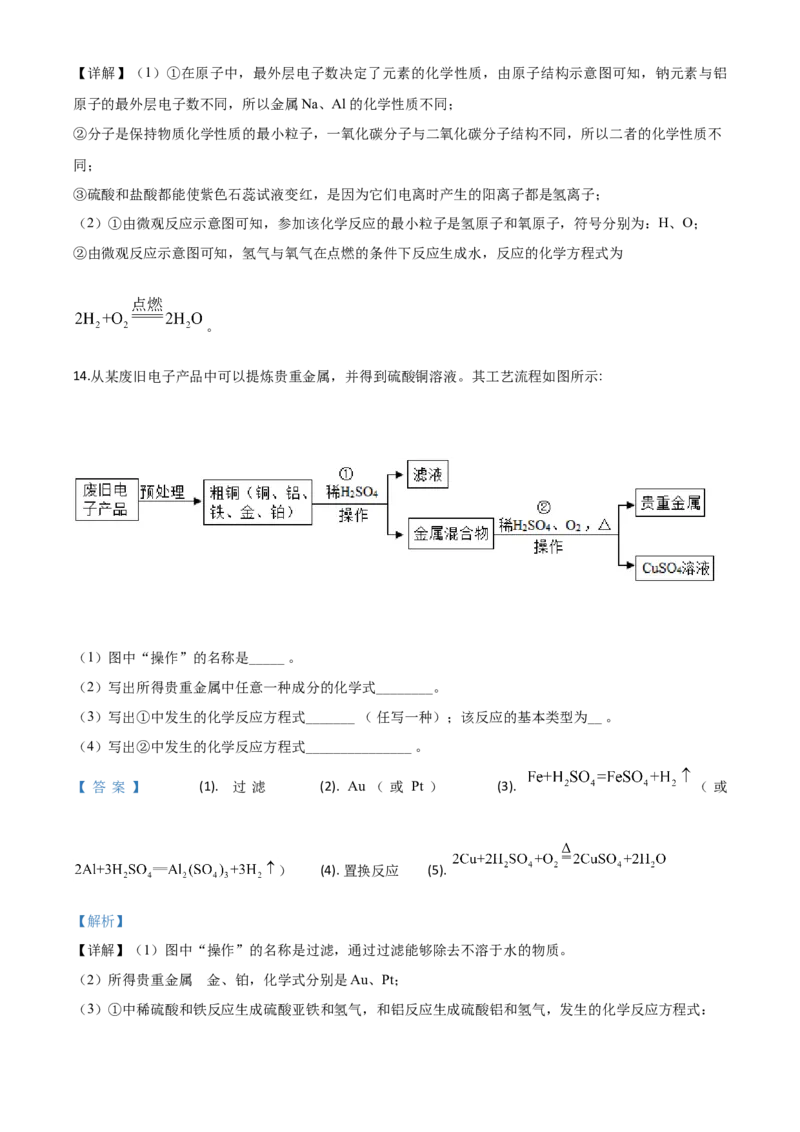 精品解析：新疆2020年中考化学试题（解析版）_中考真题_5.化学中考真题2015-2024年_2020中考化学真题（113份）_2020年中考真题精品解析化学（新疆卷）精编word版