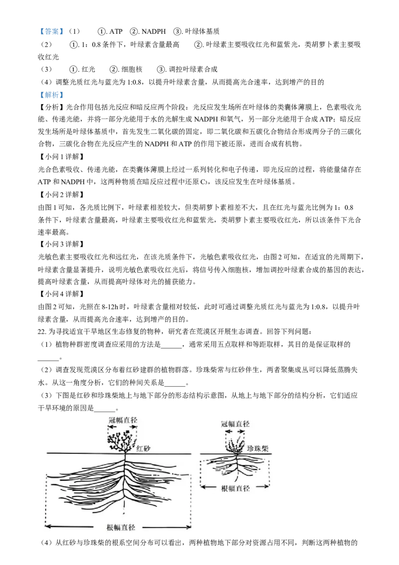2025普通高校招生适应性测试内蒙古生物卷（八省联考）Word版含解析_2025年1月_❤2025年高考综合改革适应性演练（八省联考）(1)