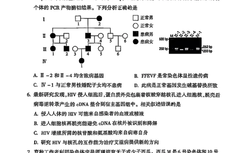 2025北京朝阳高三一模生物试题及答案_2025年4月_250407北京市朝阳区2025届高三一模（全科）