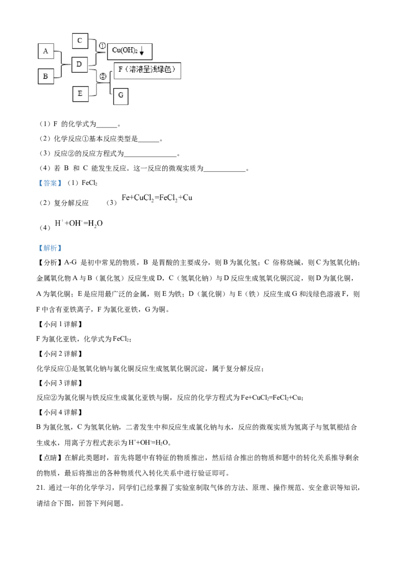 精品解析：山东省聊城市2021年中考化学试题（解析版）_中考真题_5.化学中考真题2015-2024年_地区卷_山东省_山东聊城化学10-21