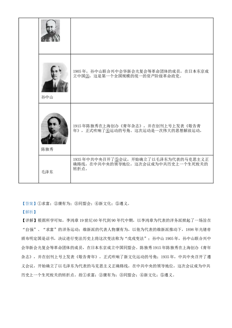 精品解析：黑龙江省大庆市2020年中考历史试题（解析版）_中考真题_6.历史中考真题2015-2024年_2020历史真题79份_2020年中考真题精品解析历史（黑龙江大庆卷）精编word版