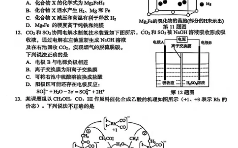 化学试卷_2025年11月_251117浙江台州一模-台州市2026届高三第一次教学质量评估（全科）_浙江省台州市2026届高三第一次教学质量评估化学