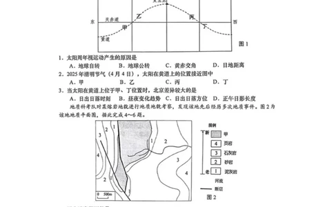 2025届江苏省南通市如皋市高三下学期适应性考试（二）地理试卷（含答案）_2025年4月_2504142025届江苏省南通市如皋市高三下学期适应性考试（二）（2.5模）（全科）