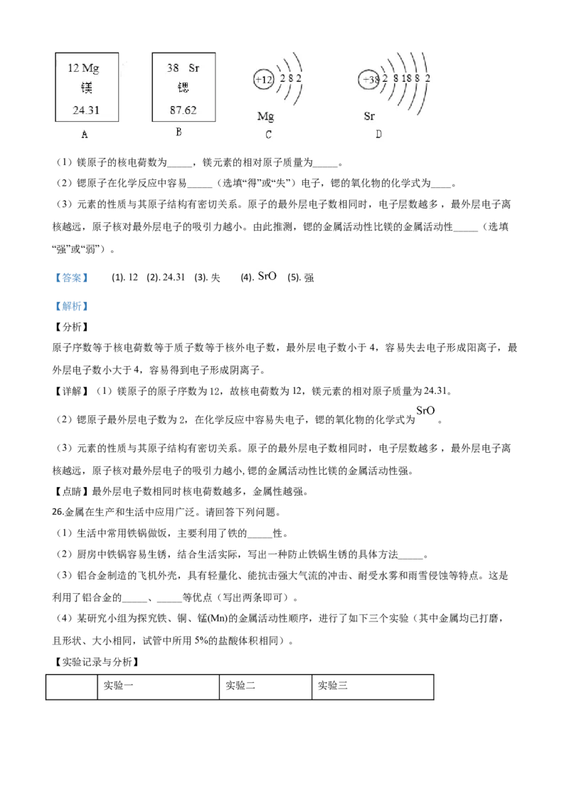 精品解析：山东省青岛市2019年中考化学试题（解析版）_中考真题_5.化学中考真题2015-2024年_2019中考真题卷（140份）_2019年中考真题精品解析化学（山东省青岛市）精编word版