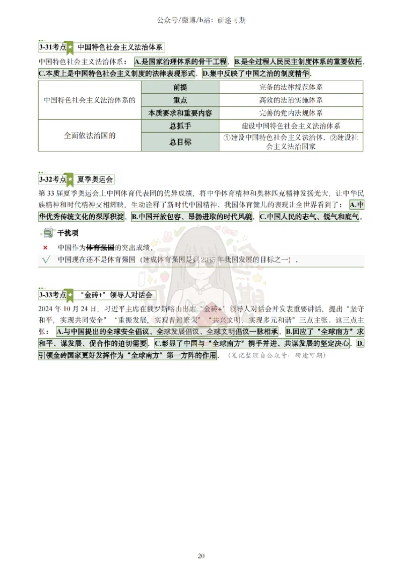 Plus版@研途可期-肖八第3套选择题精解_2026考公资料_（49）政治理论合集_政治理论合集_2025考研政治pdf（笔记）_肖秀荣考研政治_25肖秀荣《八套卷》+浓缩背诵合集_肖八Plus版本