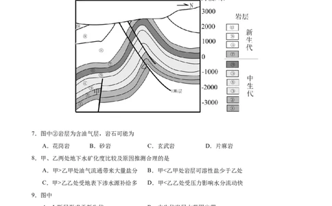 10月7号高三地理试题(1)_2025年10月_251015山西省太原市山西大学附属中学校2025-2026学年高三上学期10月模块诊断（总第四次）（全科）