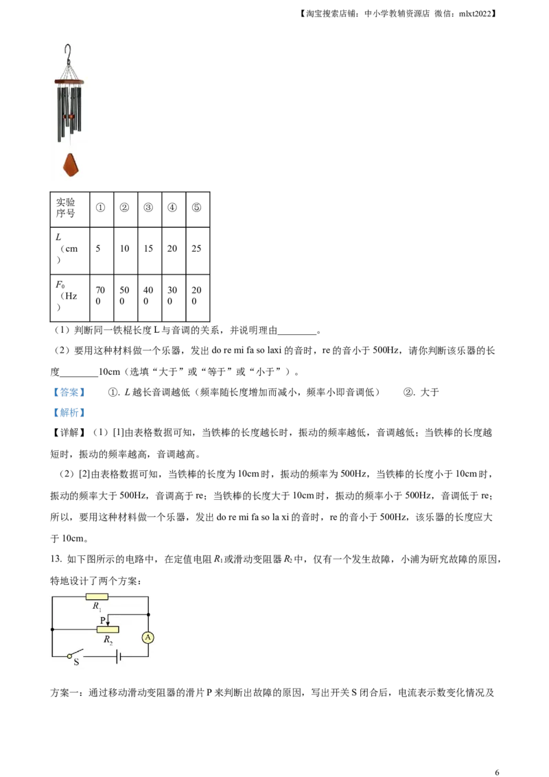 精品解析：2024年上海市中考物理试题（解析版）_中考真题_4.物理中考真题2015-2024年_2024中考物理真题_精品解析：2024年上海市中考物理试题