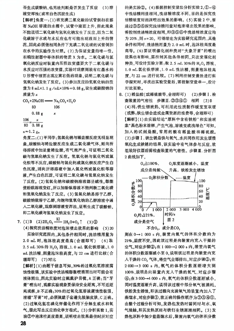 2026辽宁万唯试题研究（化学-参考答案）_26《万唯中考试题研究》辽宁_2026《辽宁万唯试题研究》化学