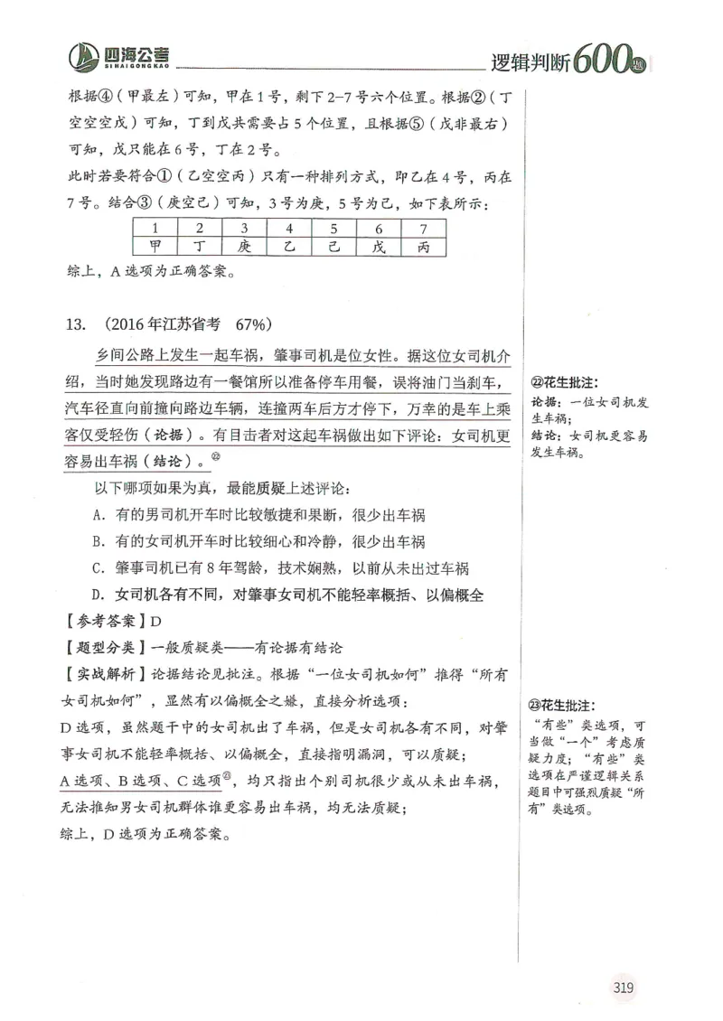 逻辑判断600分析篇_2026考公资料_花生十三合集_刷题花生十三逻辑判断600题⭐⭐