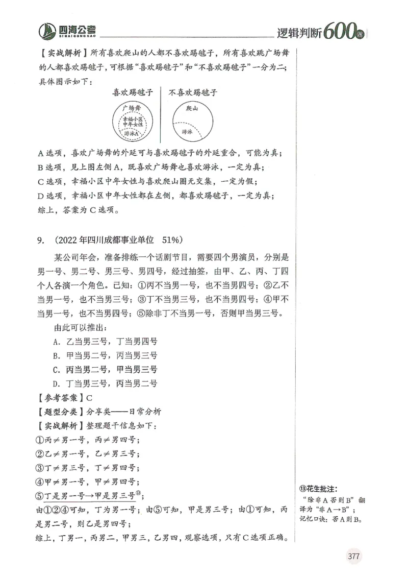 逻辑判断600分析篇_2026考公资料_花生十三合集_刷题花生十三逻辑判断600题⭐⭐