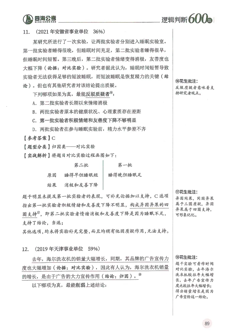 逻辑判断600分析篇_2026考公资料_花生十三合集_刷题花生十三逻辑判断600题⭐⭐