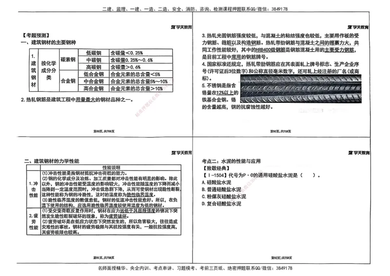 2025年一级建造师集训讲义（建筑）_2026年一级建造师_2026年一建建筑_2025年一建建筑SVIP_04-冲刺串讲✿考点强化✿小灶集训_62-建筑《考前集训班》魏国安XT_--配套讲义--