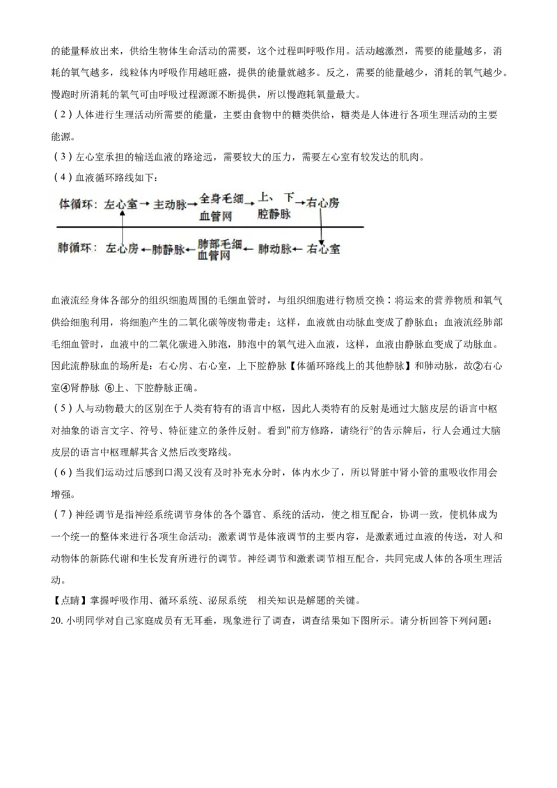 精品解析：湖北省襄阳市2021年中考生物试题（解析版）_中考真题_8.生物中考真题2015-2024年_2021中考生物真题64份_2021湖北_精品解析：湖北省襄阳市2021年中考生物试题