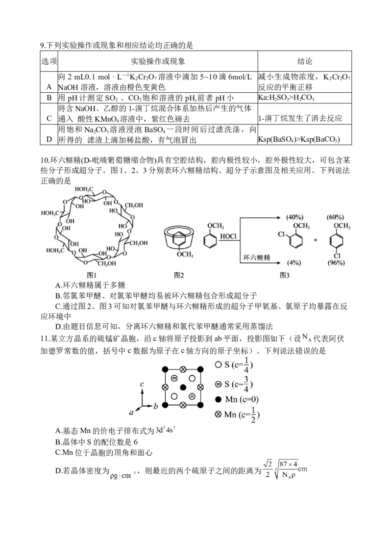 化学试题_2025年3月_250313四川省射洪中学2025届高三下学期3月二模_四川省射洪中学2025届高三下学期3月二模试题化学Word版含答案