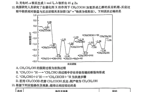 化学_2025年3月_2503092025届贵州省安顺市高三下学期3月二模联考（金太阳359C（全科）_2025届贵州省安顺市高三下学期3月二模联考化学
