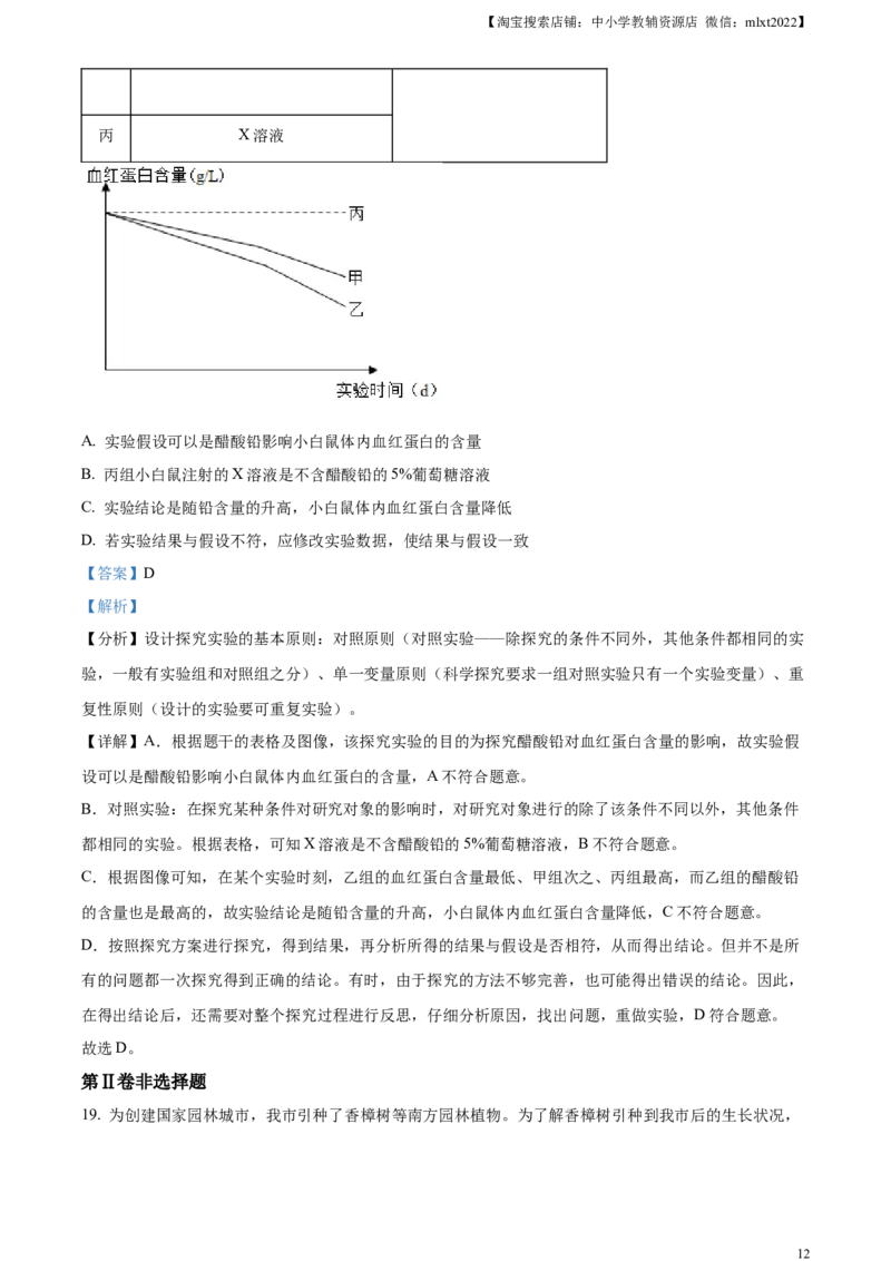 精品解析：山东省枣庄市2021年中考生物试题（解析版）_中考真题_8.生物中考真题2015-2024年_地区卷_山东省_枣庄生物10-22缺20