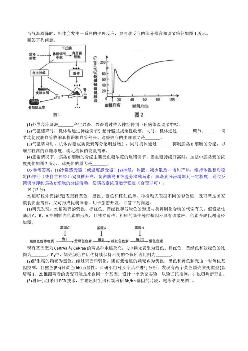 2025《高考真题&bull;安徽》生物真题_2025《全国高考真题卷》各地方卷_2025《高考真题&bull;安徽》