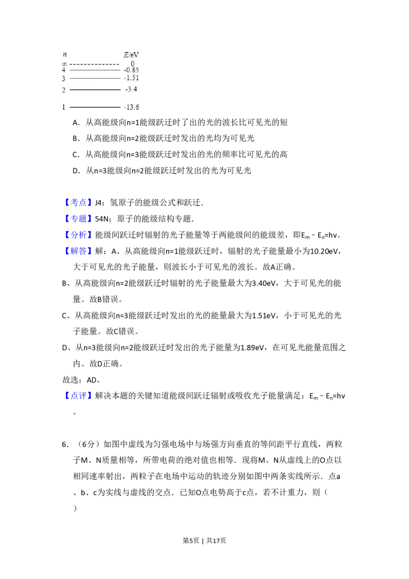 2009年高考物理试卷（全国卷Ⅱ）（解析卷）_物理历年高考真题_新&middot;PDF版2008-2025&middot;高考物理真题_物理（按年份分类）2008-2025_2009&middot;高考物理真题