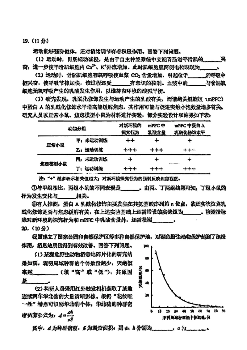 2025年1月山西、陕西、宁夏、青海普通高等学校招生考试适应性测试（八省联考）生物试卷（无答案）_2025年1月_2501062025年高考综合改革适应性演练（八省联考）
