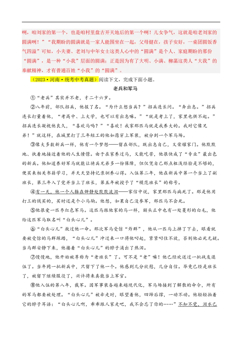 重点难点05小说阅读（七大考点七种技巧）（全国通用）（解析版）_120中考语文全套复习_中考语文复习总复习_二轮复习资料_完2024年中考语文专题练习（全国通用）_重点难点