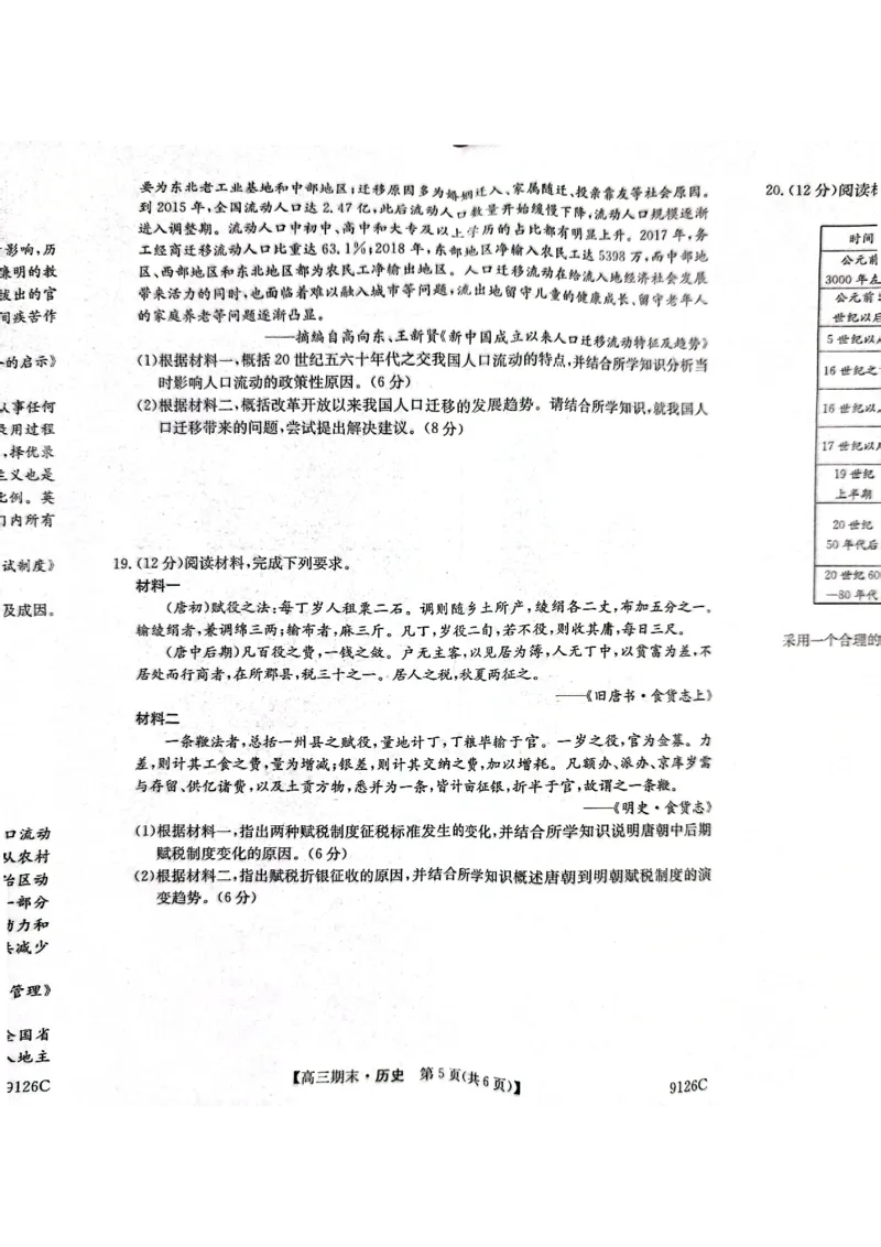高三历史_2024届甘肃省酒泉市瓜州县第一中学高三上学期1月期末考试_甘肃省酒泉市瓜州县第一中学2024届高三上学期1月期末考试历史