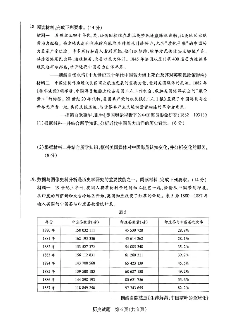 2025届河南天一大联考高三3月联考历史+答案_2025年3月_2503262025届河南天一大联考高三3月联考（安阳、鹤壁、焦作、濮阳高三第二次模拟考试）（全科）