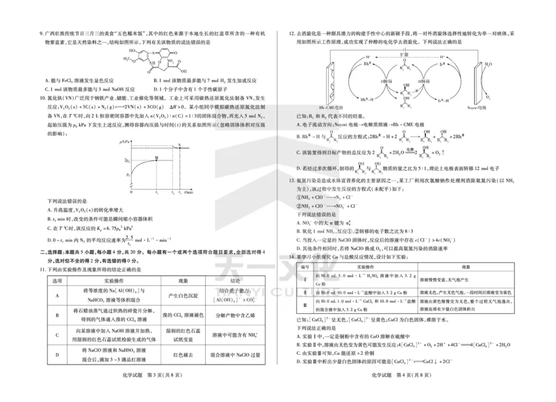 化学齐鲁名校高三五联_2025年4月_250401山东省天一大联考&middot;齐鲁名校教研体2024-2025学年（下）高三年级第五次联考（全科）