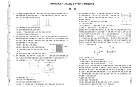 2025.2齐鲁名校大联考高三物理同类训练题正文_2025年2月_250218山东省齐鲁名校2025届高三下学期第五次学业水平联合检测