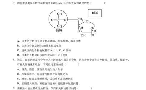 高一生物第一次月考卷（考试版A4）测试范围：1~2章（北京专用）_1多考区联考试卷_0924黄金卷：2024-2025学年高一上学期第一次月考9科word解析版含答题卡（北京专用）